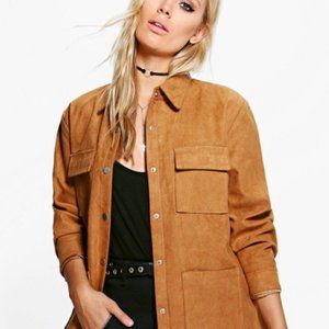Suedette Utility Jacket